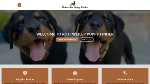 Scam Website Screenshot Rottweilerpuppyfinder.com