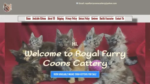 Scam Website Screenshot Royalfurrycoons.com