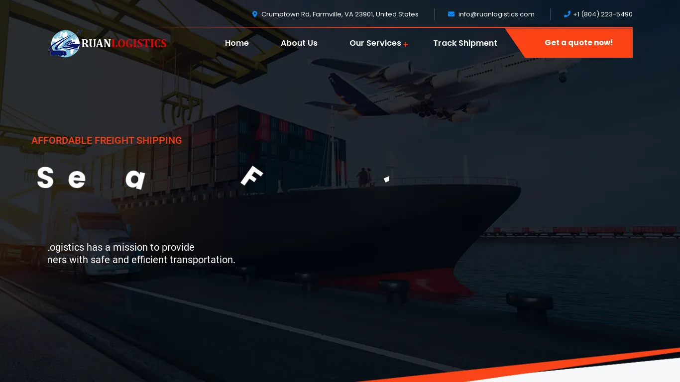 is Ruan Logistics - Home | Affordable Shipping Services legit? screenshot