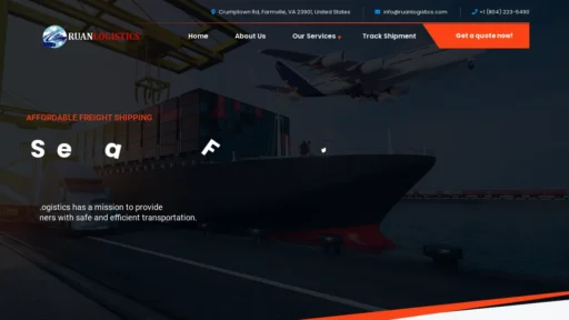 Scam Website Screenshot Ruanlogistics.com