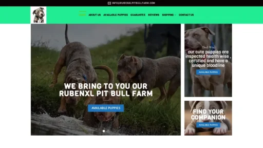Scam Website Screenshot Rubenxlpitbullfarm.com