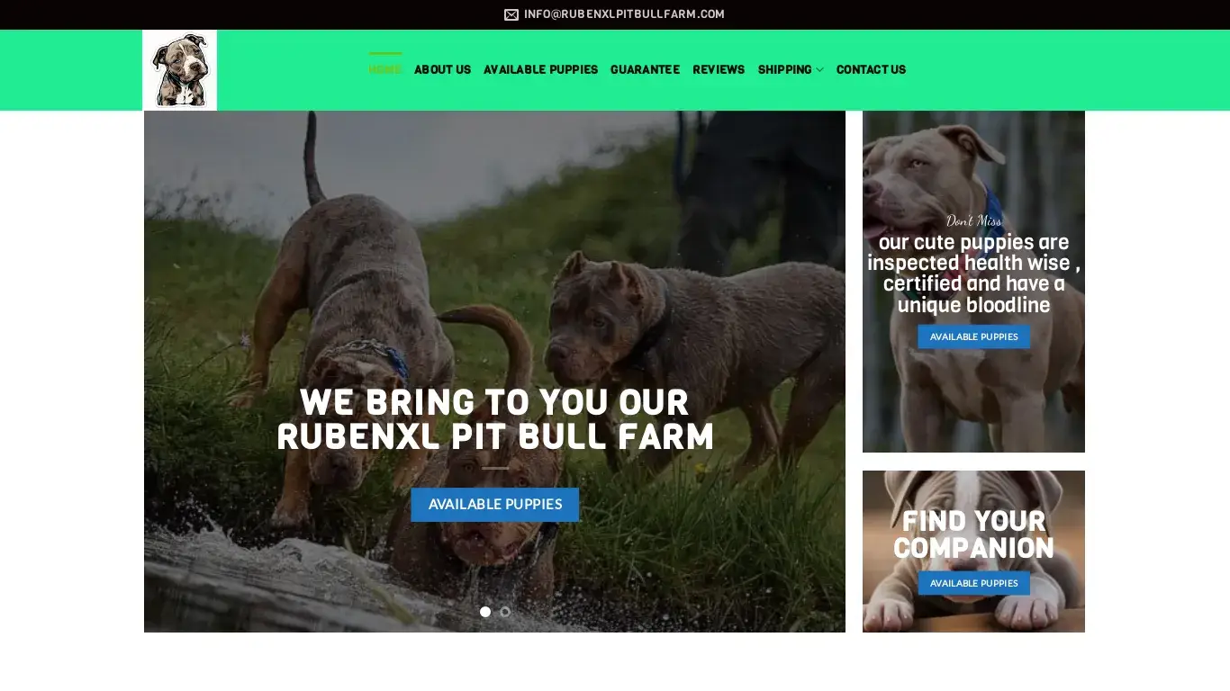 is rubenxlpitbullfarm – ruben xl pitbull farm legit? screenshot