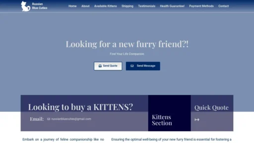Scam Website Screenshot Russianbluecuties.com
