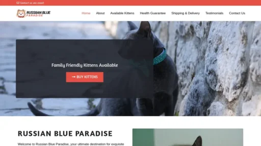 Scam Website Screenshot Russianblueparadise.com