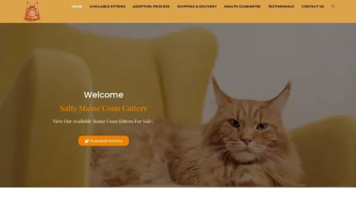 Scam Website Screenshot Saltymainecooncattery.com