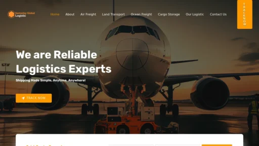 Scam Website Screenshot Samedaygloballogistic.com