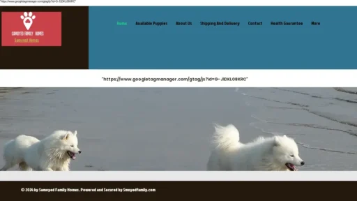 Scam Website Screenshot Samoyedfamilyhomes.com