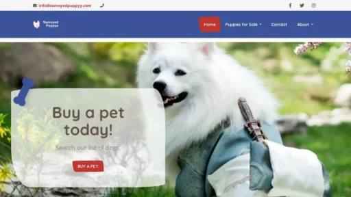 Scam Website Screenshot Samoyedpuppyy.com