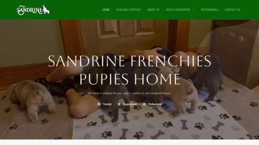 Scam Website Screenshot Sandrinefrenchies.com
