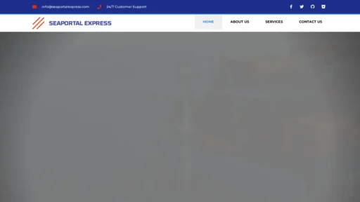 Scam Website Screenshot Seaportalsexpress.com