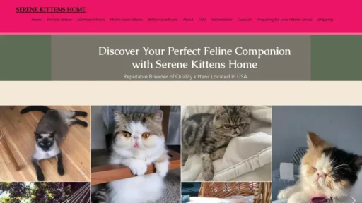 Scam Website Screenshot Serenekittens.com