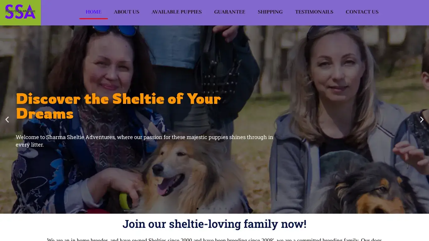 is Sharma Sheltie Adventures – Sheltie Puppies For Sale legit? screenshot