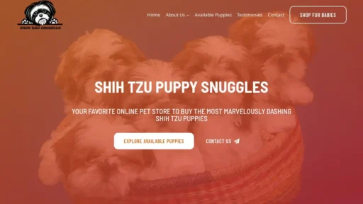 Scam Website Screenshot Shihtzusnuggles.com