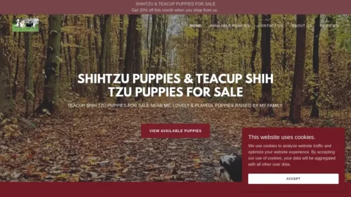 Scam Website Screenshot Shitzupuppiesavailableforsale.com