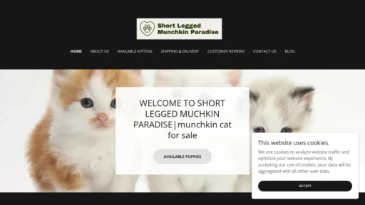 Scam Website Screenshot Shortleggedmunchkinparadise.com