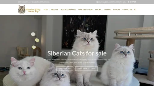 Scam Website Screenshot Siberiankittyhomepty.com