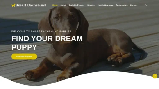 Scam Website Screenshot Smartedachshundpuppp.com