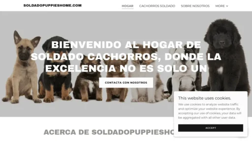 Scam Website Screenshot Soldadopuppieshome.com