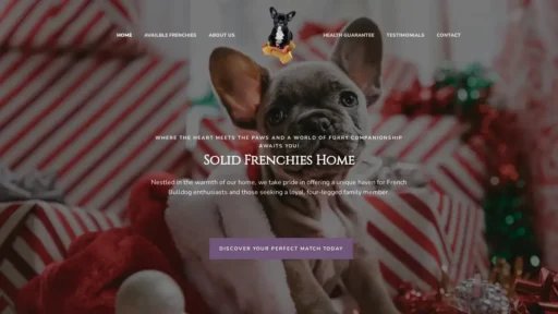Scam Website Screenshot Solidfrenchies.com