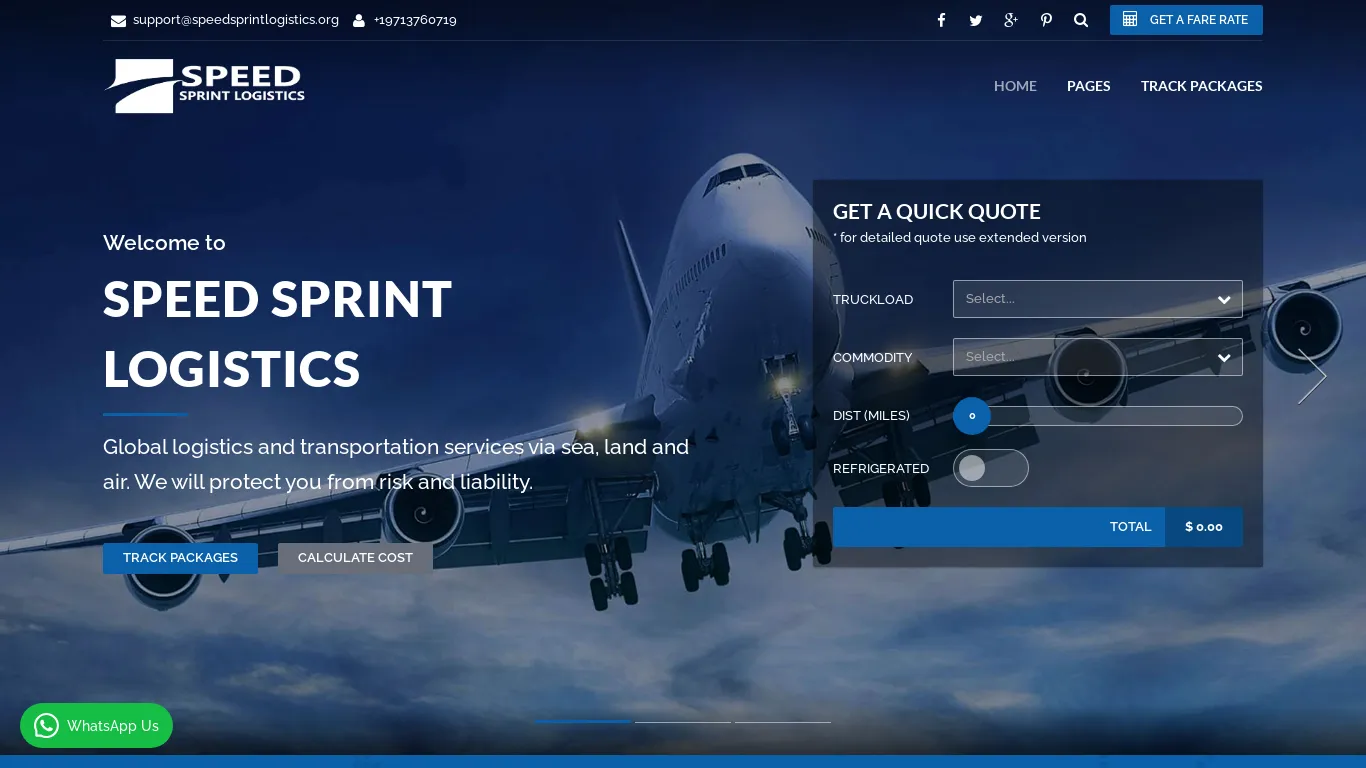 is Speed Sprint Logistics Transport Company –– Transport Company legit? screenshot