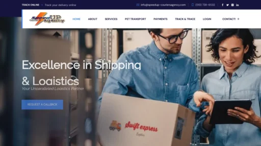 Scam Website Screenshot Speedup-couriersagency.com