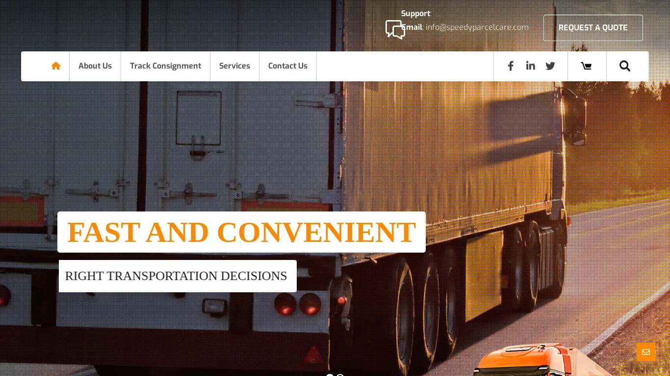 is Speedy Parcel Care – We provide logistics services world wide legit? screenshot