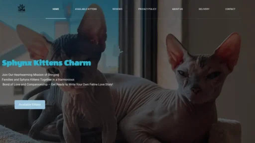 Scam Website Screenshot Sphynxkittenscharm.com