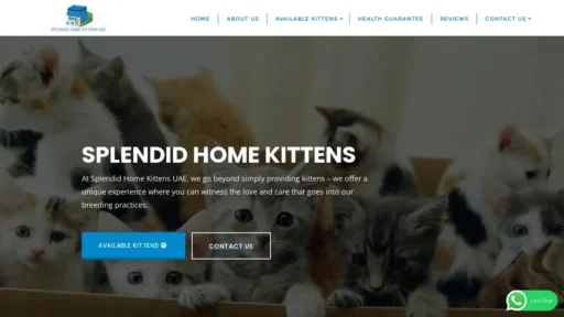 Scam Website Screenshot Splendidhomekittens.com