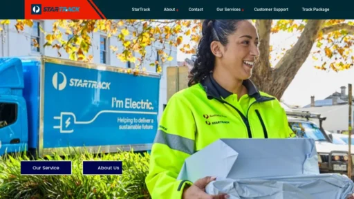 Scam Website Screenshot Startrackcargo.com