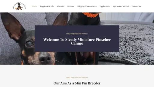 Scam Website Screenshot Steadyminiaturepinschercanine.com