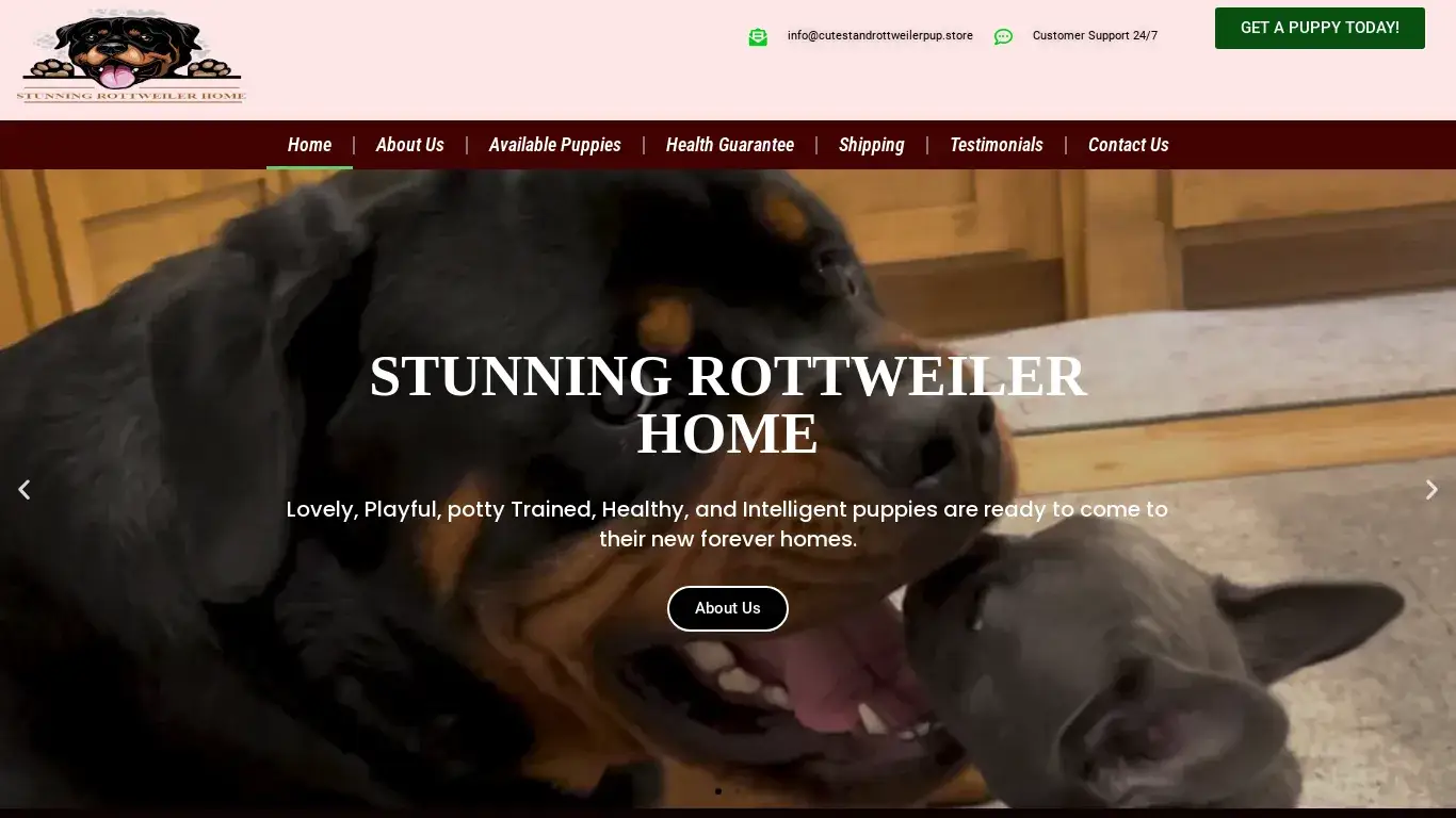 is Stunning Rottweiler Home – Puppies for sale legit? screenshot