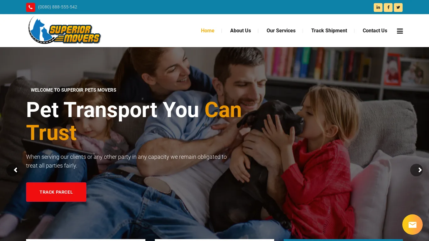 is Superior Pets Movers | Get professional pet couriers for local, national or international pet transport, trusted pet nannies, and flexible booking options at Superior Pets Mover. legit? screenshot