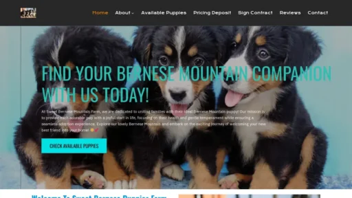 Scam Website Screenshot Sweetbernesefarm.com