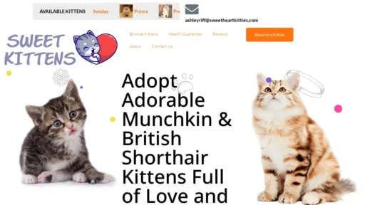 Scam Website Screenshot Sweetheartkitties.com