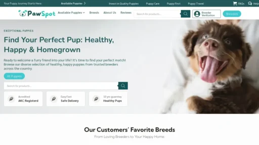 Scam Website Screenshot Sweetpawspot.com