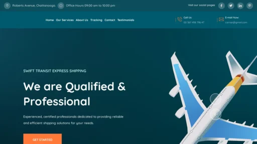 Scam Website Screenshot Swifttransitexpress.com