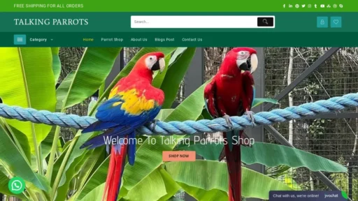 Scam Website Screenshot Talkingparrotsforsale.net
