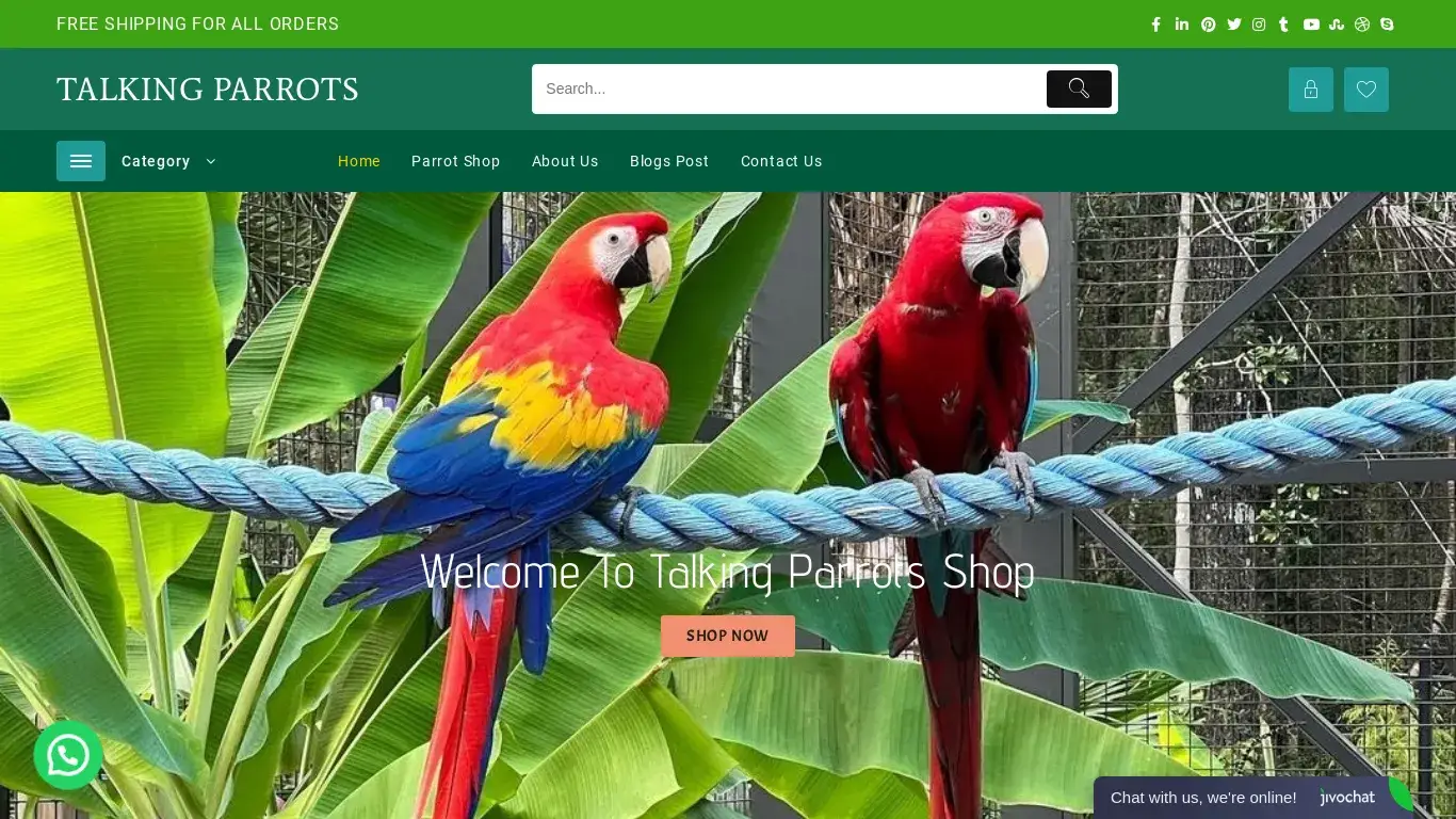 is Talking parrots for sale / buy talking birds online delivery worldwide legit? screenshot