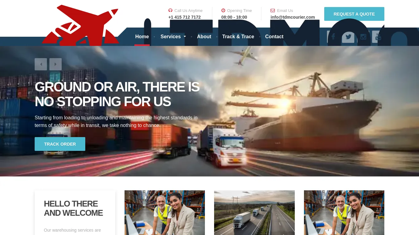 is TDM COURIER || Efficient and Reliable Delivery Solutions legit? screenshot
