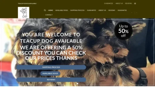 Scam Website Screenshot Teacupdogsavailable.com