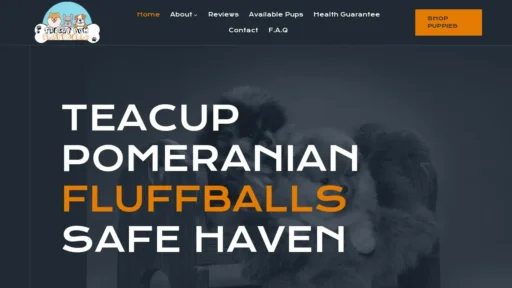 Scam Website Screenshot Teacupomfluffballs.com