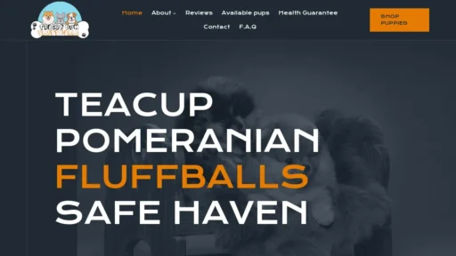 Scam Website Screenshot Teacuppomfluffballs.com