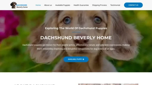 Scam Website Screenshot Thedachshundbeverlyhome.com