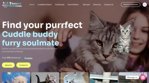 Scam Website Screenshot Thekittenspalace.com