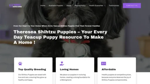 Scam Website Screenshot Thereseashihtzupuppies.com