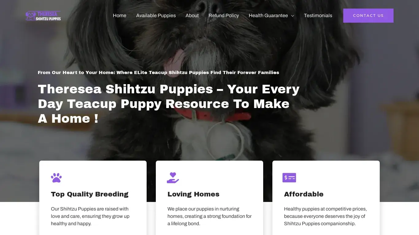 is Theresea Shihtzu Puppies – Verified Shihtzu Breeders USA legit? screenshot