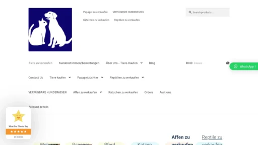 Scam Website Screenshot Tiere-kaufen.com
