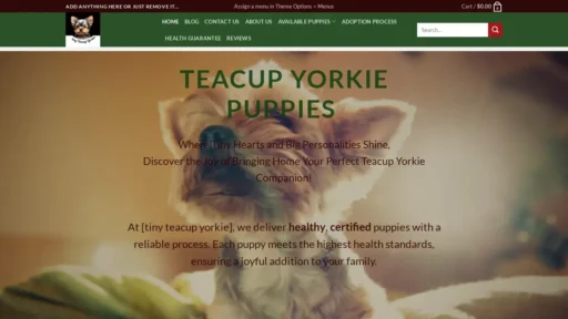 Scam Website Screenshot Tinyteacupyorkies.com