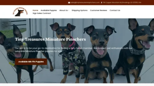 Scam Website Screenshot Tinytreasuresminpinchers.com