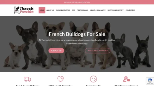 Scam Website Screenshot Tkennelsfrenchies.com